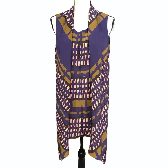 marni asymmetric dress Viscose Asymmetrical Neck Tie Dress by Marni
